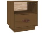 Syfax™ Comodino Marrone Ambrato 40X34X45 Cm In Legno Massello Di Pino