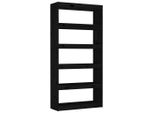 Syfax™ Libreria/Divisorio Nero 80X30X167,4 Cm Legno Massello Di Pino
