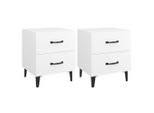 Syfax™ Comodini 2 Pz Bianchi 40X35X47,5 Cm