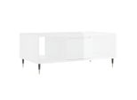 Syfax™ Tavolino Salotto Bianco Lucido 90X50X36,5 Cm Legno Multistrato