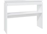 Syfax™ Tavolino Consolle Bianco 102X30X80 Cm In Legno Multistrato