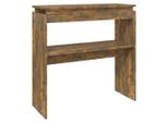 Syfax™ Tavolino Consolle Rovere Fumo 80X30X80 Cm In Legno Multistrato