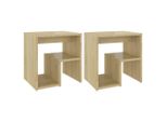 Syfax™ Comodini 2 Pz Rovere Sonoma 40X30X40 Cm In Legno Multistrato