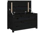 Syfax™ Panca Nera 80X41X77 Cm In Legno Massello Di Pino
