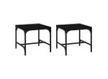 Syfax™ Tavolini 2Pz Nero 40X40X35 Cm In Legno Multistrato