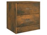 Syfax™ Comodino Rovere Fumo 40X30X40 Cm In Legno Ingegnerizzato