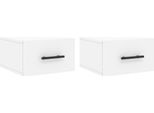 Syfax™ Comodini A Muro 2 Pz Bianchi 35X35X20 Cm