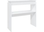 Syfax™ Tavolino Consolle Bianco 80X30X80 Cm In Legno Multistrato