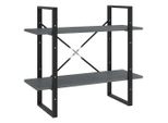 Syfax™ Libreria A 2 Ripiani Grigia 80X30X70 Cm In Massello Di Pino