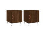 Syfax™ Comodini 2 Pz Rovere Marrone 40X40X50 Cm In Legno Multistrato
