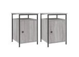 Syfax™ Comodini 2 Pz Grigio Sonoma 40X42X60 Cm In Legno Multistrato