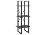 Syfax™ Libreria A 3 Ripiani Grigia 40X30X105 Cm In Massello Di Pino