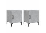 Syfax™ Comodini 2 Pz Grigio Cemento 40X40X50 Cm In Legno Multistrato