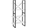 Syfax™ Libreria A 4 Ripiani Bianca 80X30X140 Cm In Legno Multistrato