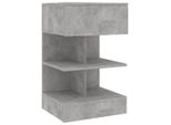 Syfax™ Comodino Grigio Cemento 40X35X65 Cm In Truciolato