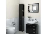 Syfax™ Armadietto Da Bagno Nero 25X26,5X170 Cm In Legno Multistrato