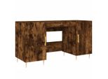 Syfax™ Scrivania Rovere Fumo 140X50X75 Cm In Legno Multistrato