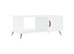Syfax™ Tavolino Da Salotto Bianco 90X50X40 Cm In Legno Multistrato