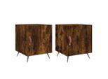 Syfax™ Comodini 2 Pz Rovere Fumo 40X40X50 Cm In Legno Multistrato