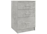 Syfax™ Comodino Grigio Cemento 40X40X63 Cm In Legno Multistrato