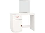 Syfax™ Toeletta Bianca 95X50X134 Cm In Legno Massello Di Pino