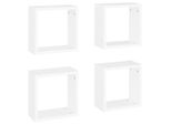 Syfax™ Mensole Parete A Cubo 4 Pz Bianche 30X15X30 Cm