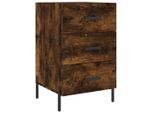 Syfax™ Comodino Rovere Fumo 40X40X66 Cm In Legno Multistrato