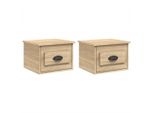 Syfax™ Comodini A Parete 2 Pz Rovere Sonoma 41,5X36X28 Cm