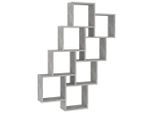 Syfax™ Mensola Parete Cubo Grigio Cemento 90X15X119 Legno Multistrato