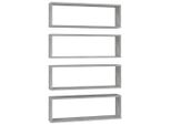 Syfax™ Mensole Parete Cubo 4Pz Grigio Cemento 80X15X26,5Cm Multistrato