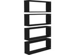Syfax™ Mensole Parete A Cubo 4Pz Nere 60X15X23 Cm Legno Multistrato