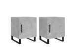 Syfax™ Comodini 2 Pz Grigio Cemento 40X40X50 Cm In Legno Multistrato
