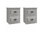 Syfax™ Comodini A Parete 2 Pz Grigio Sonoma 41,5X36X53 Cm