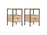 Syfax™ Comodini 2Pz Rovere Sonoma 34X36X50 Cm In Legno Multistrato