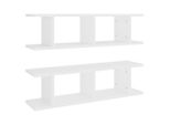 Syfax™ Mensole A Parete 2 Pz Bianco 75X18X20 Cm In Multistrato