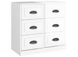 Syfax™ Credenza Bianco Lucido 70X35,5X67,5 Cm In Legno Multistrato