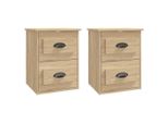 Syfax™ Comodini A Parete 2 Pz Rovere Sonoma 41,5X36X53 Cm