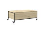Syfax™ Tavolino Con Ruote Rovere Sonoma 91X55X34 Cm Legno Multistrato