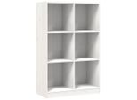 Syfax™ Libreria Bianca 70X33X110 Cm In Legno Massello Di Pino