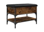 Syfax™ Panca Porta Scarpe Rovere Fumo 62X42X45 Cm In Legno Multistrato