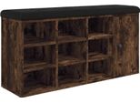 Syfax™ Panca Porta Scarpe Rovere Fumo 102X32X50 Cm Legno Multistrato