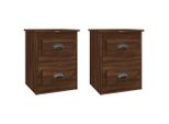 Syfax™ Comodini A Parete 2 Pz Rovere Marrone 41,5X36X53 Cm