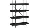 Syfax™ Libreria A 4 Ripiani Nera 100X33X145,5 Cm In Legno Multistrato