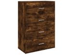 Syfax™ Credenza Rovere Fumo 60X31X84 Cm In Legno Multistrato