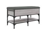 Syfax™ Panca Porta Scarpe Grigio Sonoma 82X42X45 Cm Legno Multistrato