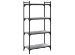 Syfax™ Libreria 4 Ripiani Grigio Sonoma 60X30X120Cm Legno Multistrato