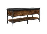 Syfax™ Panca Porta Scarpe Rovere Fumo 102X42X45 Cm Legno Multistrato