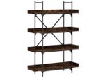 Syfax™ Libreria 4 Ripiani Rovere Fumo 100X33X145,5Cm Legno Multistrato