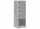 Syfax™ Credenza Con Ante In Vetro Grigio Sonoma 35X37X109 Cm