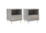 Syfax™ Comodini 2 Pz Grigio Sonoma 40X35X47,5 Cm In Legno Multistrato